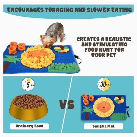 Puff and Percy's 30"x22" Snuffle Mat for Small Dogs, Rabbits, and Cats NWT - Picture 4 of 6